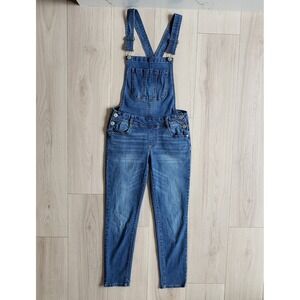 Wallflower Overalls Womens S Blue Denim Skinny Leg Stretch Bib Jumpsuit